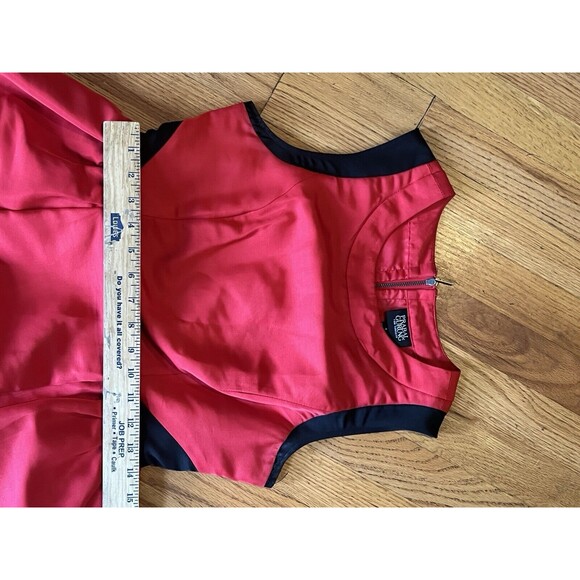 Prabal Gurung Fit Flare Party Dress 4 Red Lined Stretch Polyester Knee Length - Picture 8 of 8